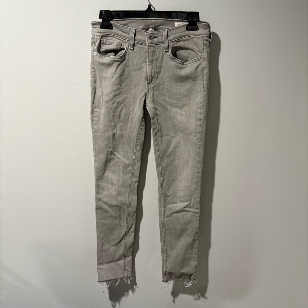 Rag & Bone Gray Ankle Cropped Jeans